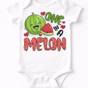 One in a Melon Baby Onesie 0–24M | Cute Watermelon Outfit Summer Baby Bodysuit
